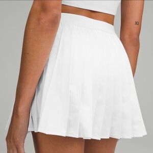 Lululemon White Pleated Tennis Skirt